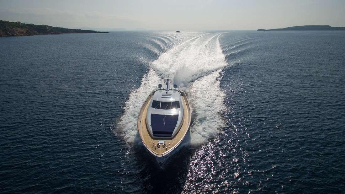 a boat on the water aboard MAC Yacht for Charter