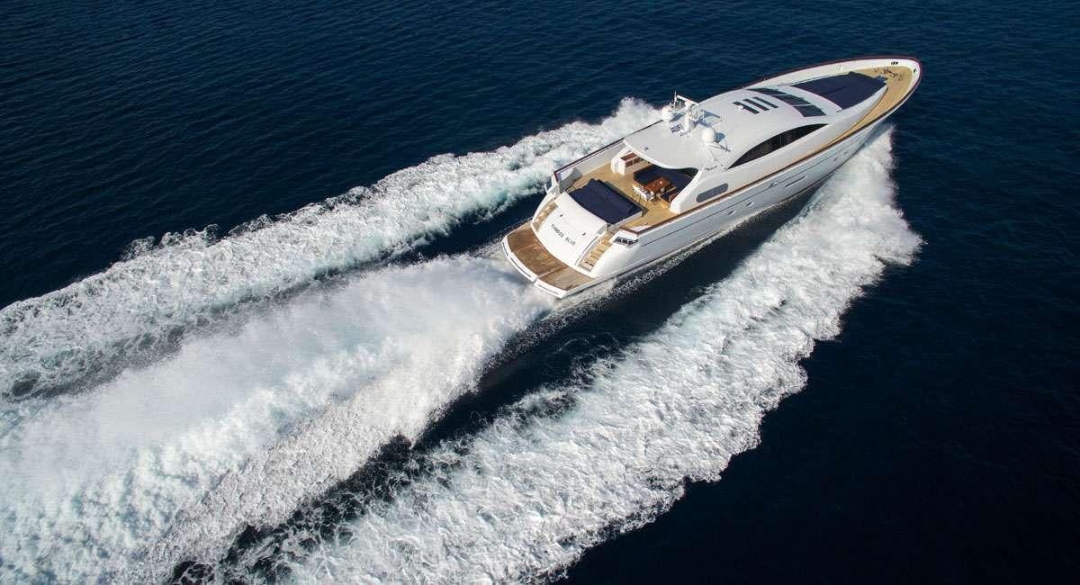 a boat on the water aboard MAC Yacht for Charter