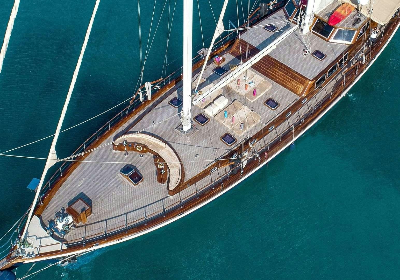 a large ship in the water aboard ZEPHYRIA II Yacht for Charter