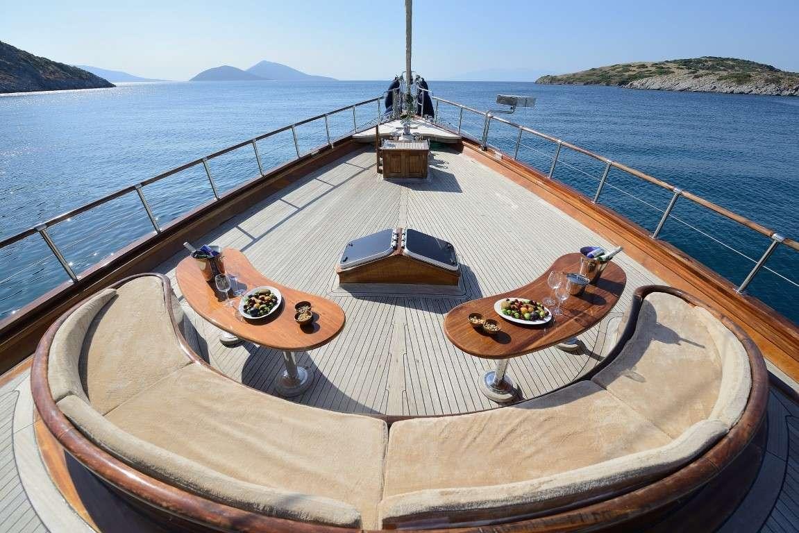 a boat on the water aboard ZEPHYRIA II Yacht for Charter