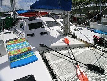 a toy car on a table aboard CATALYST Yacht for Charter