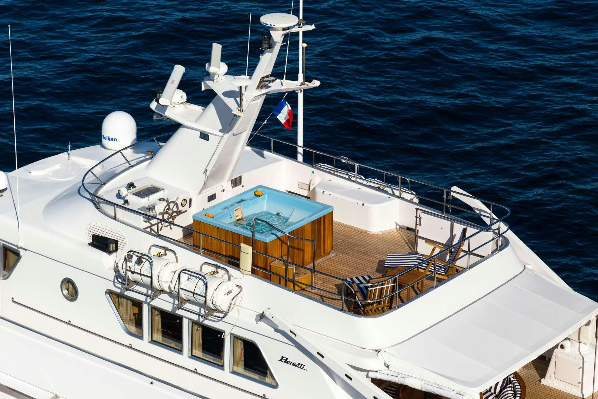 a boat in the water aboard STAR OF THE SEA Yacht for Charter