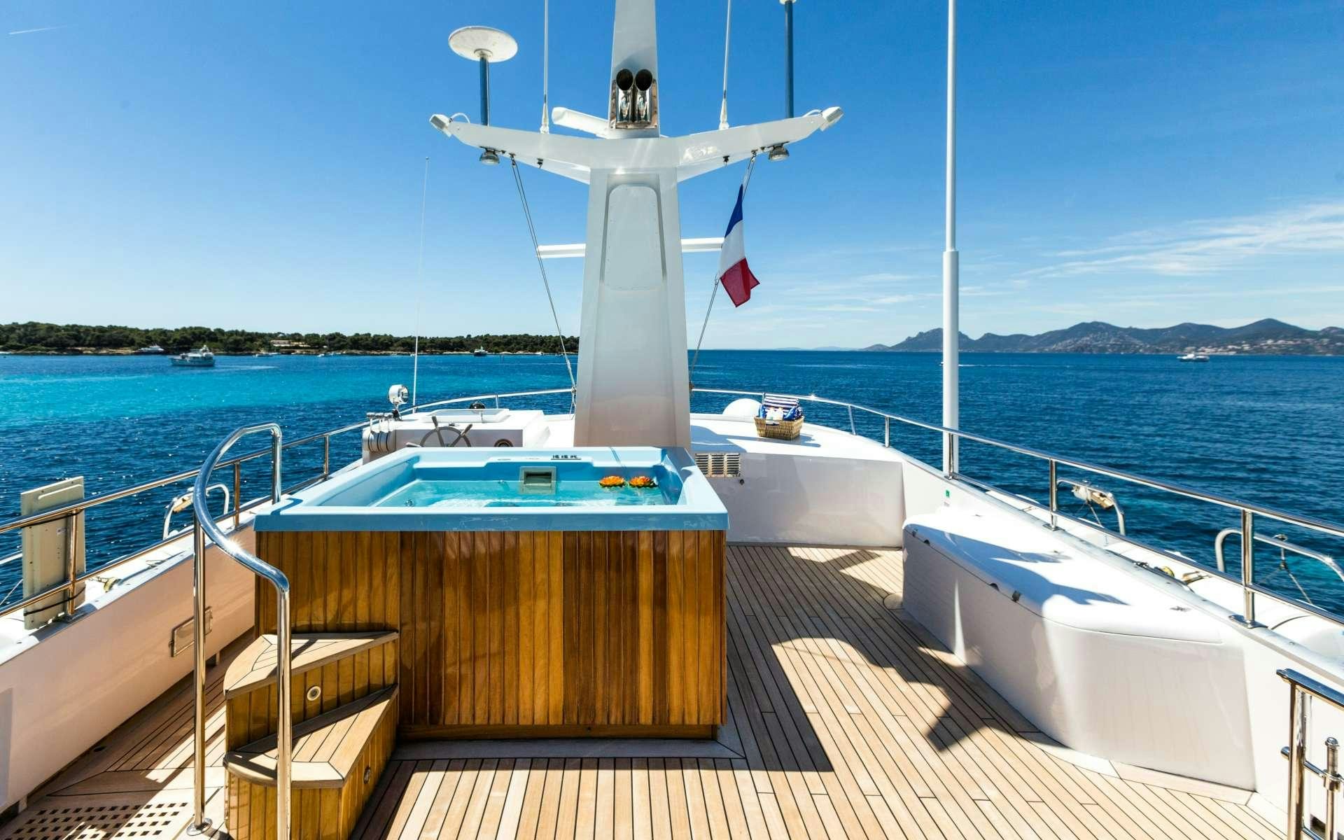 a boat on a body of water aboard STAR OF THE SEA Yacht for Charter