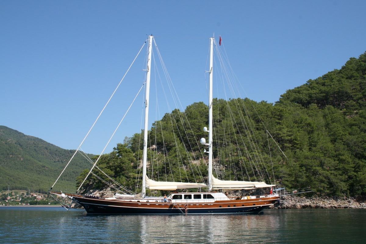 a sailboat on the water aboard KAYA GUNERI V Yacht for Charter