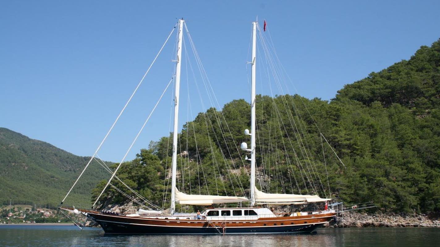 a sailboat on the water aboard KAYA GUNERI V Yacht for Charter