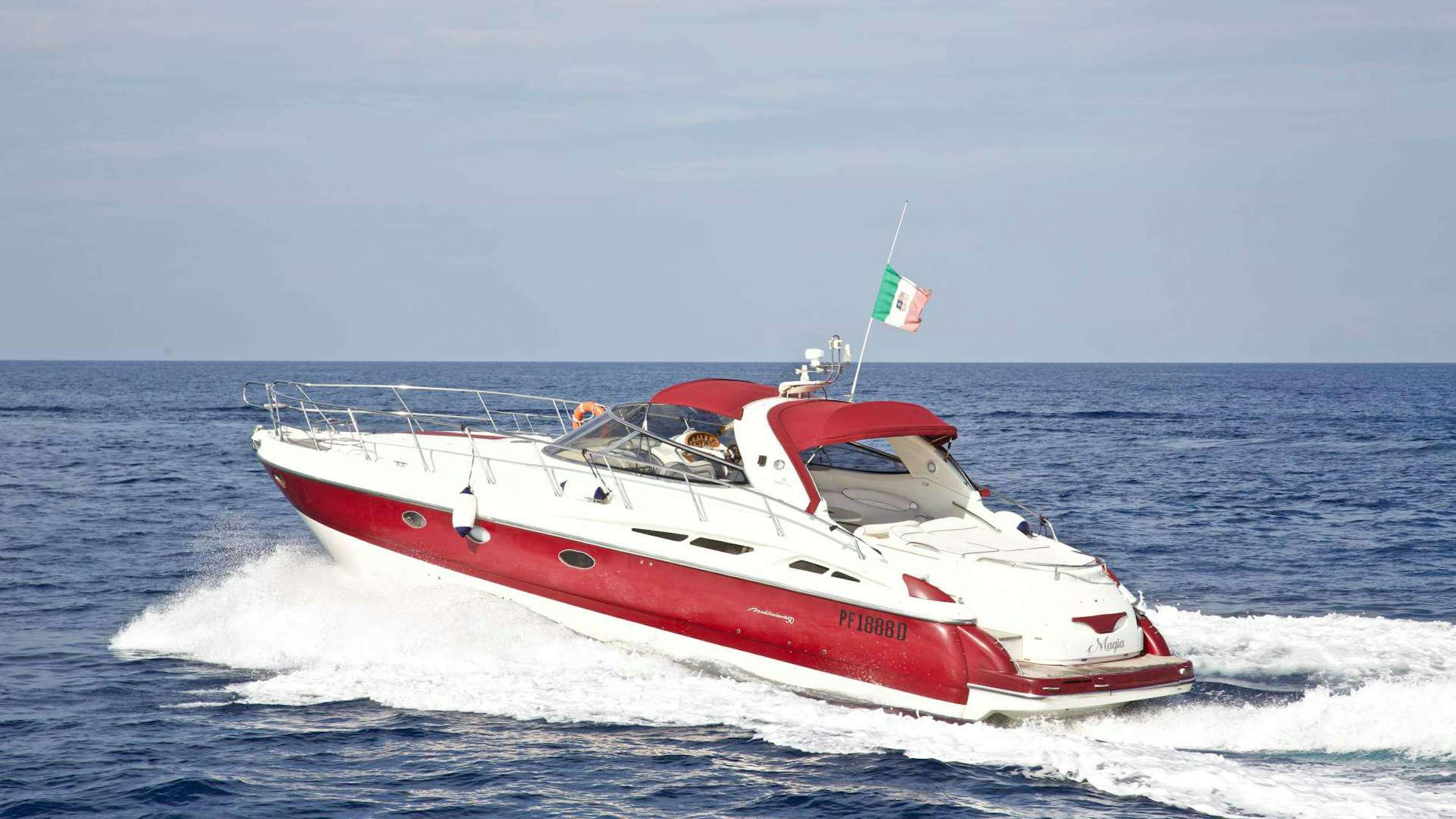 a boat on the water aboard MAGIA Yacht for Charter