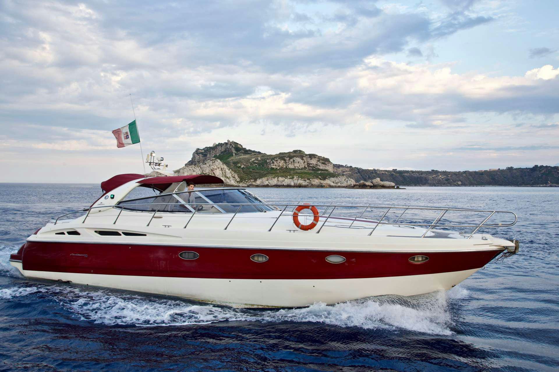 a boat on the water aboard MAGIA Yacht for Charter
