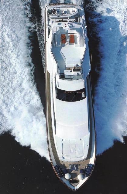 a ship in the water aboard ABSOLUTE KING Yacht for Charter
