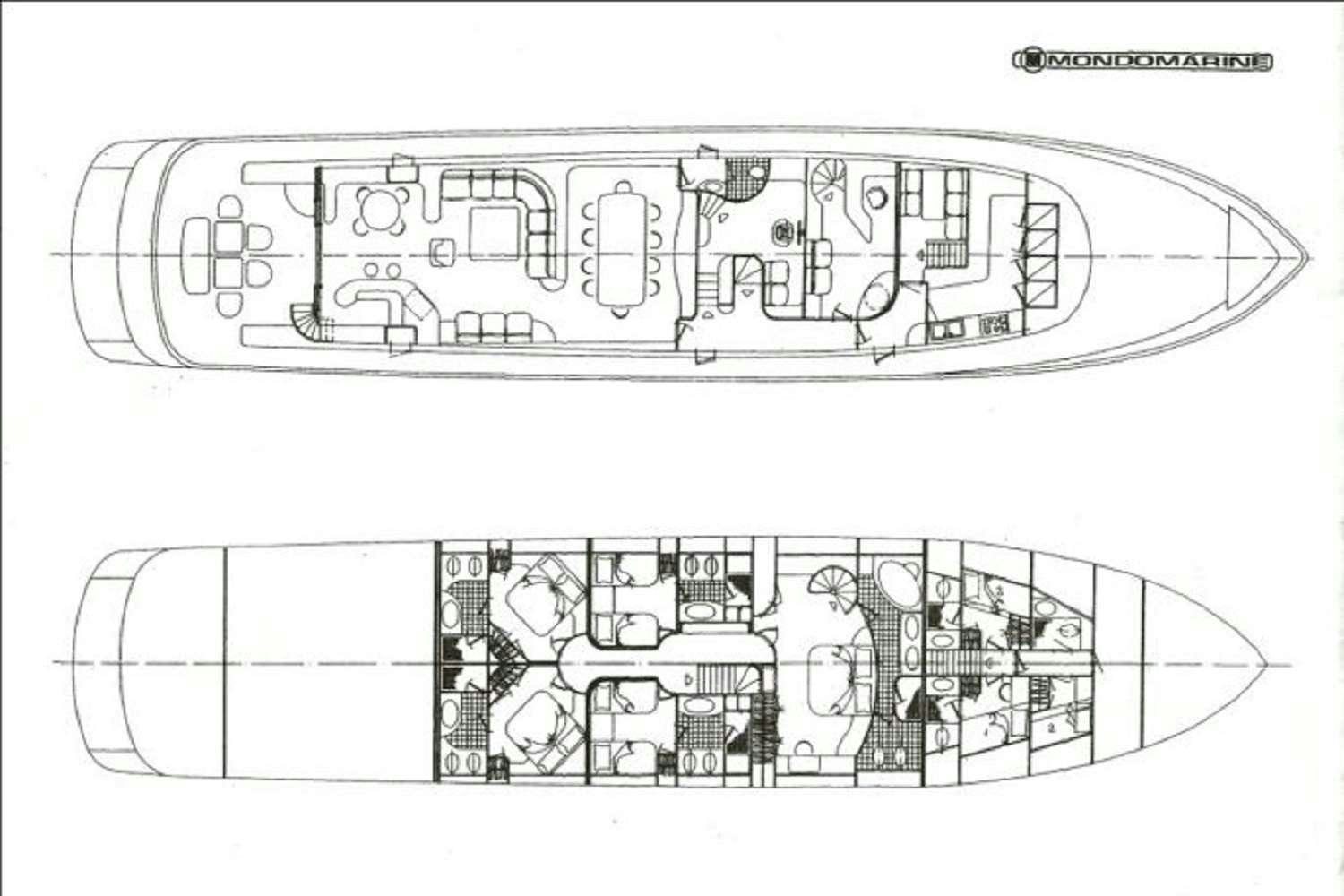 diagram, engineering drawing aboard PAULA III Yacht for Charter