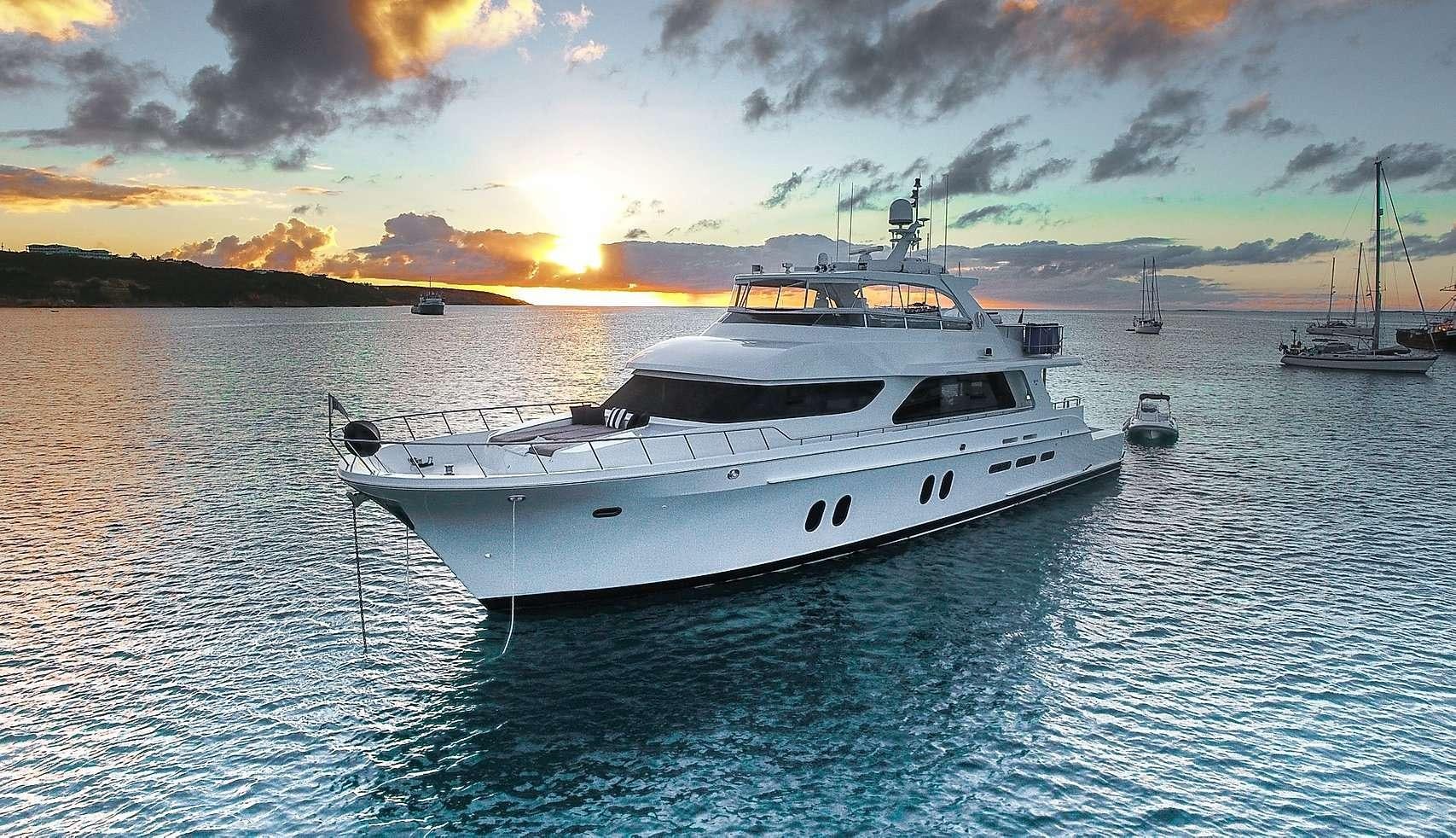 a boat on the water aboard JUS CHILL'N Yacht for Charter