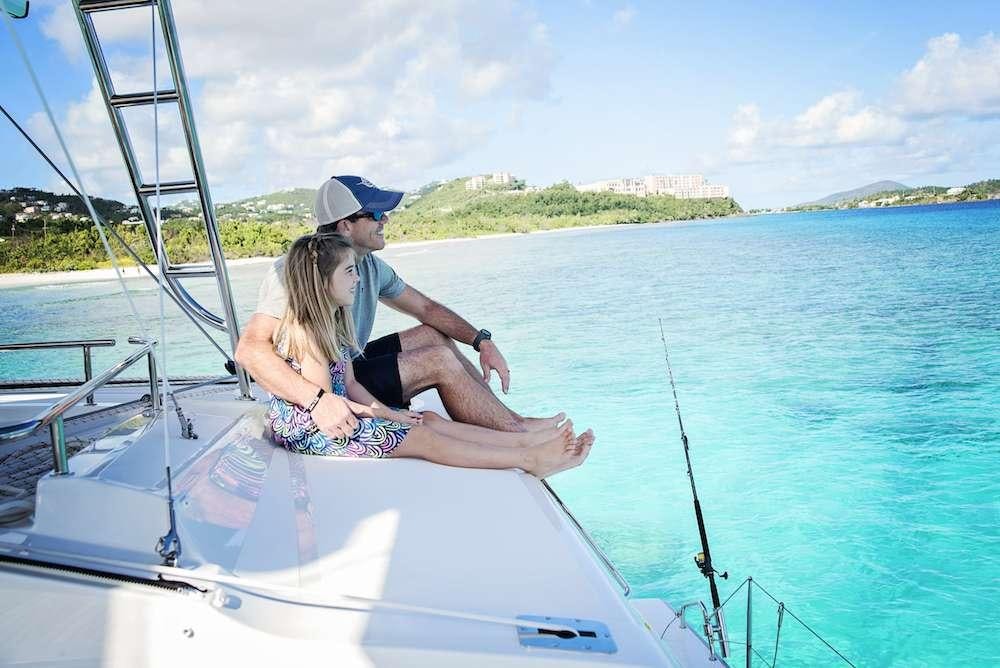 a couple women on a boat aboard ISLAND HOPPIN' Yacht for Charter