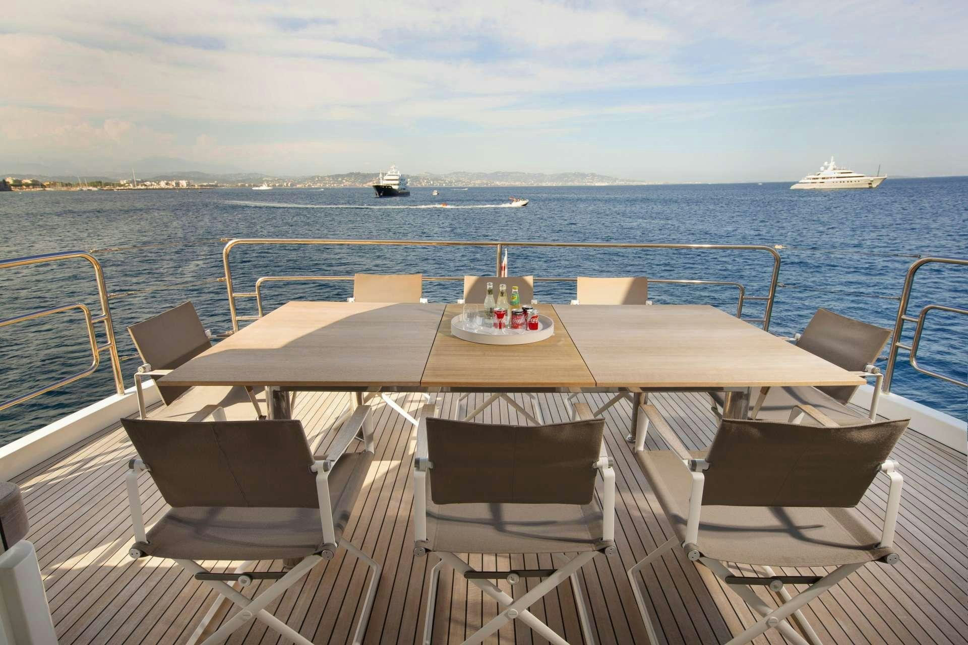 a boat on the water aboard ESMERALDA OF THE SEAS Yacht for Charter