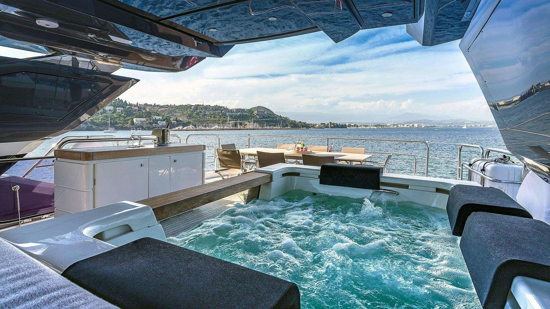 a boat on the water aboard ESMERALDA OF THE SEAS Yacht for Charter