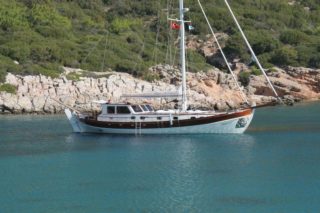 a boat on the water aboard HAYAL 62 Yacht for Charter