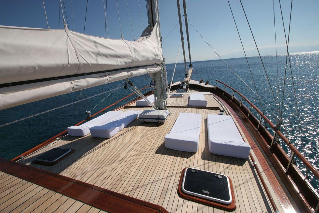 a boat on the water aboard HAYAL 62 Yacht for Charter