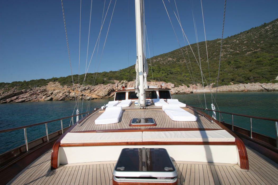 a boat on a dock aboard HAYAL 62 Yacht for Charter