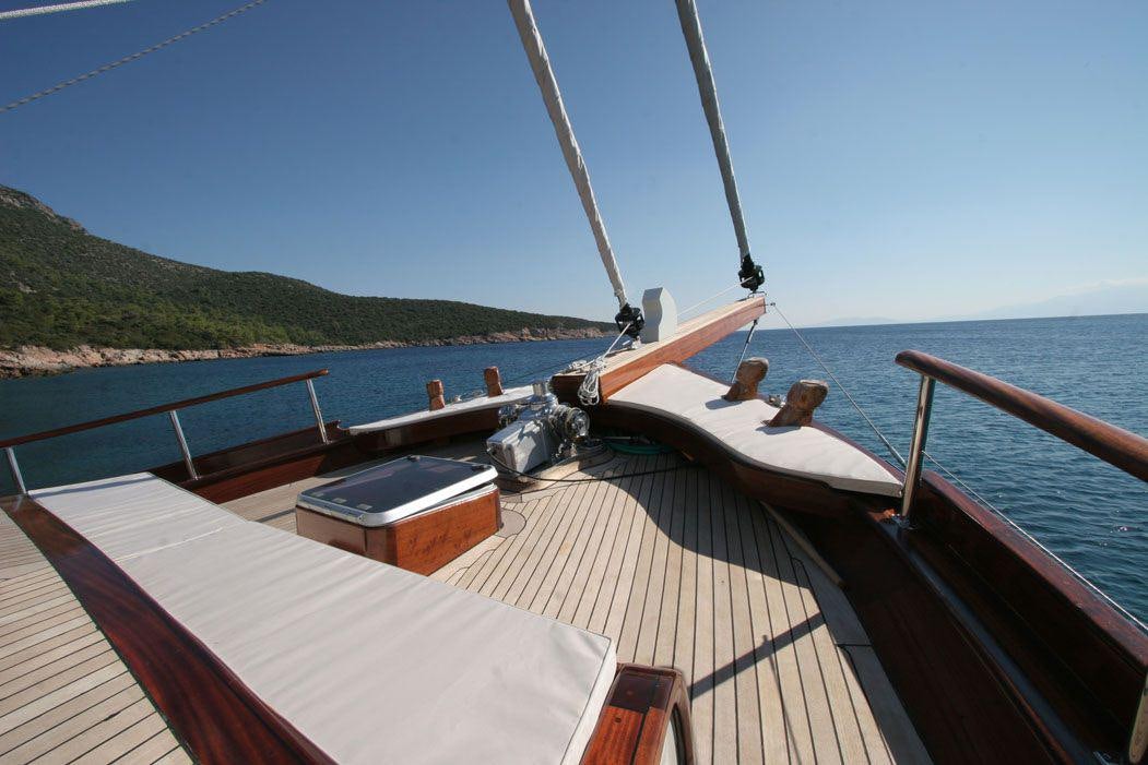 a boat on the water aboard HAYAL 62 Yacht for Charter