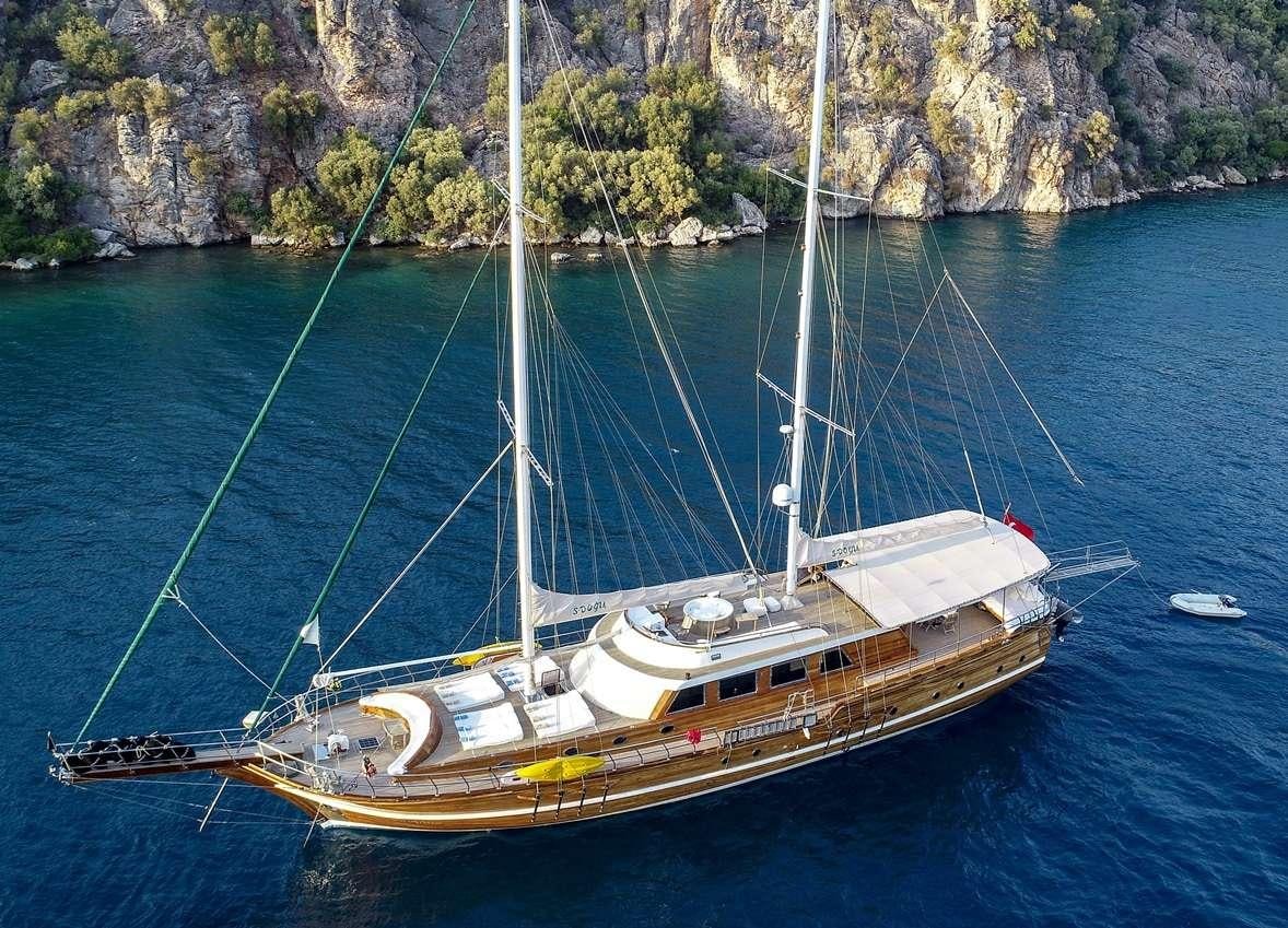 a boat on the water aboard S DOGU Yacht for Charter