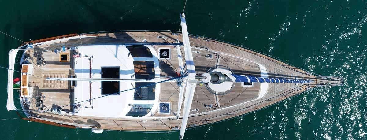 a space ship in space aboard MYOSOTIS Yacht for Charter