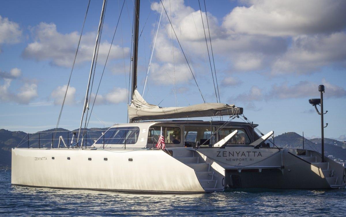 a boat in the water aboard ZENYATTA Yacht for Charter