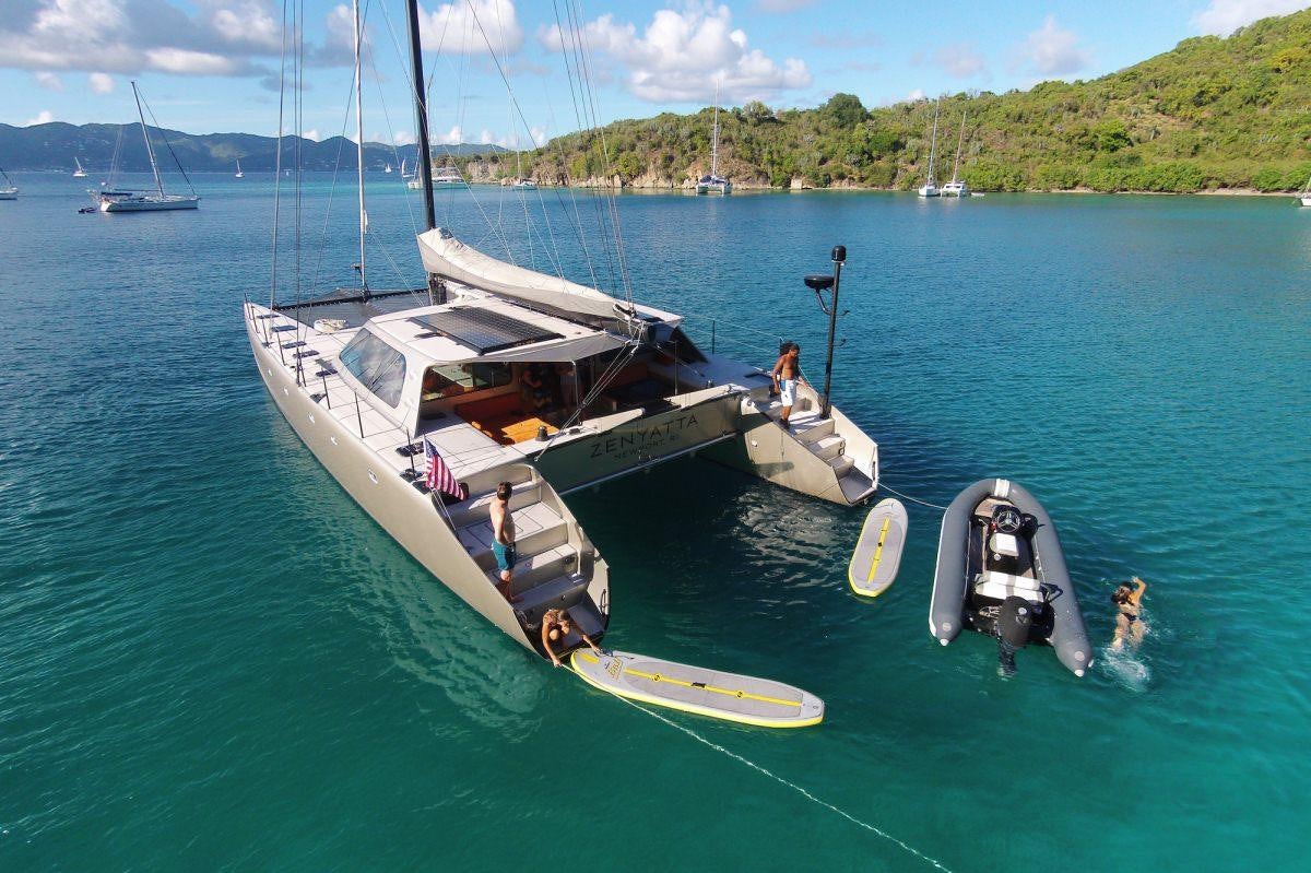 a boat on the water aboard ZENYATTA Yacht for Charter