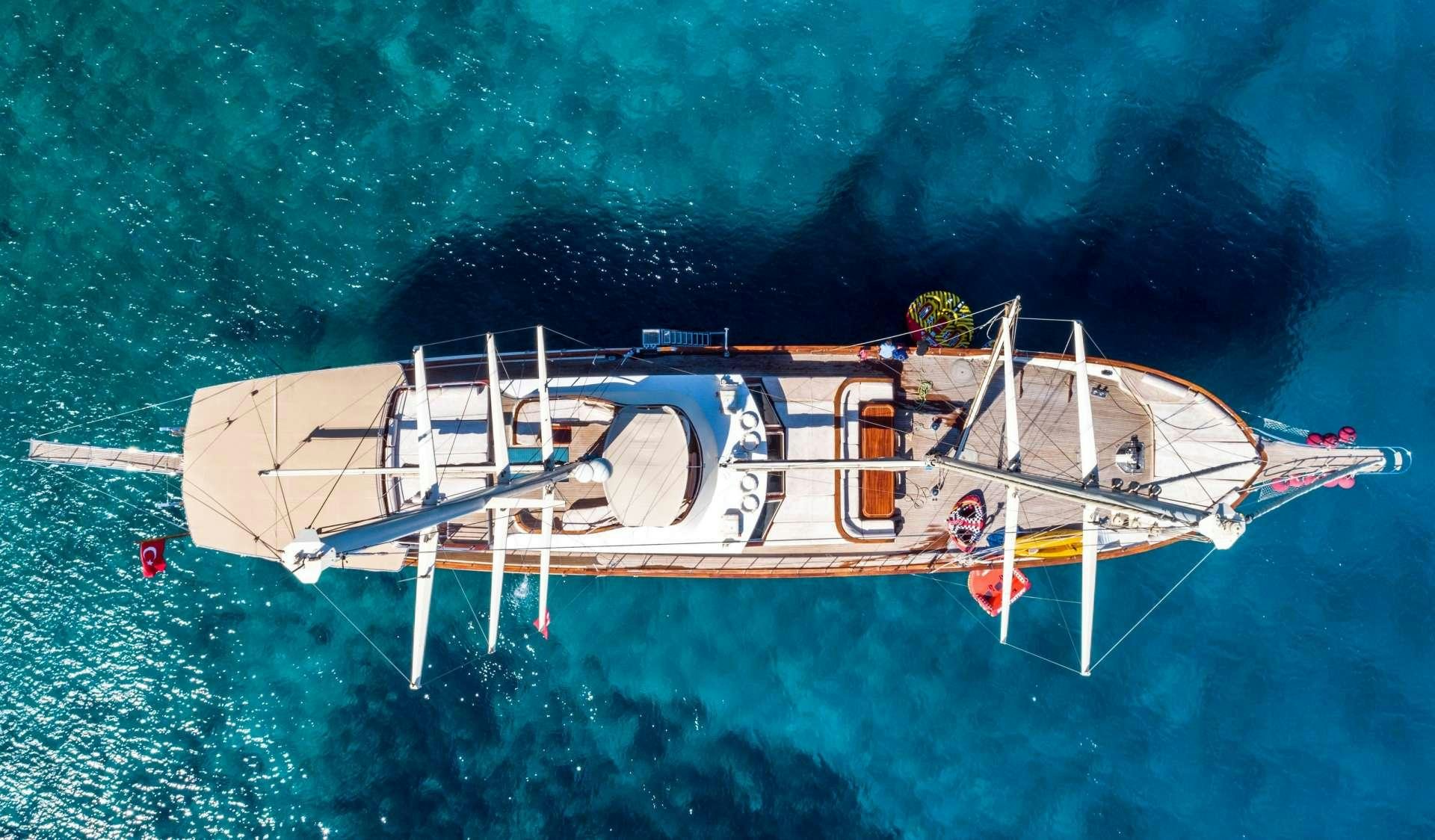 a satellite in space aboard MEIRA Yacht for Charter