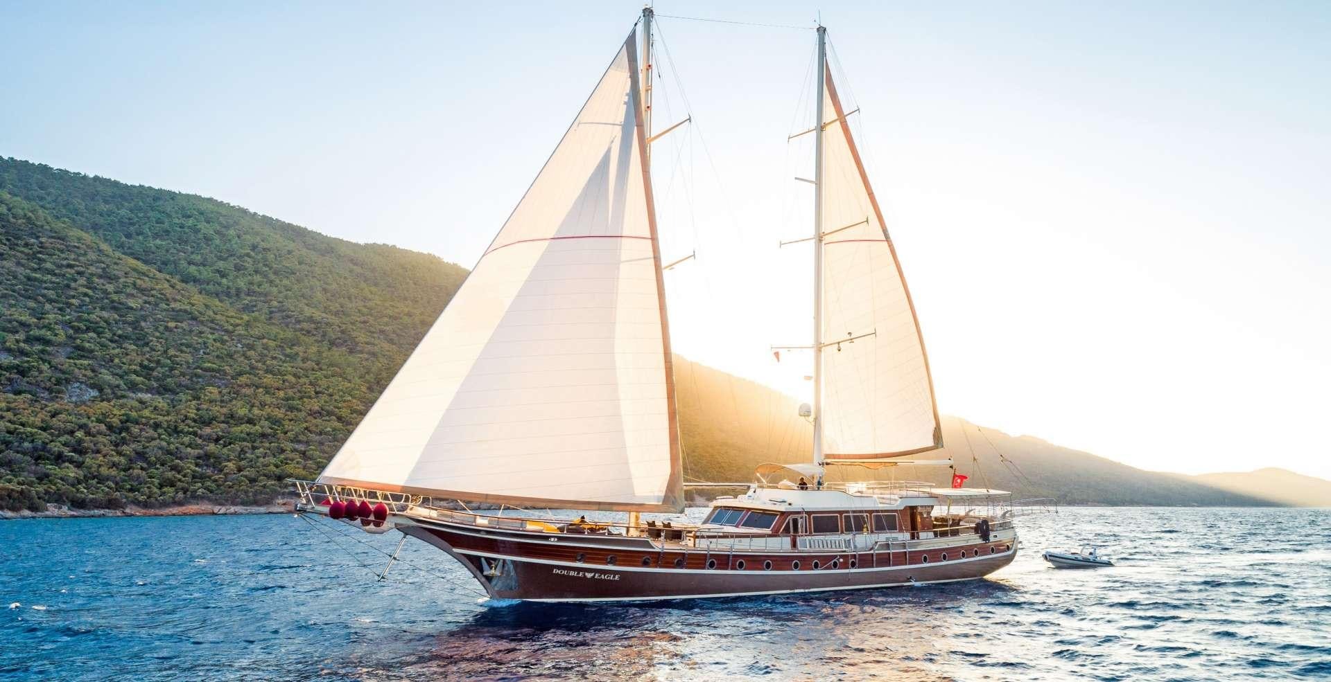 a sailboat on the water aboard MEIRA Yacht for Charter