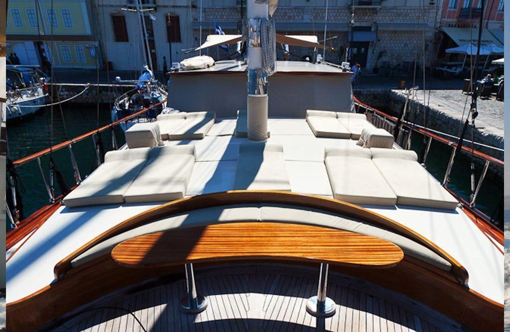 a boat in the water aboard AEGEAN SCHATZ Yacht for Charter