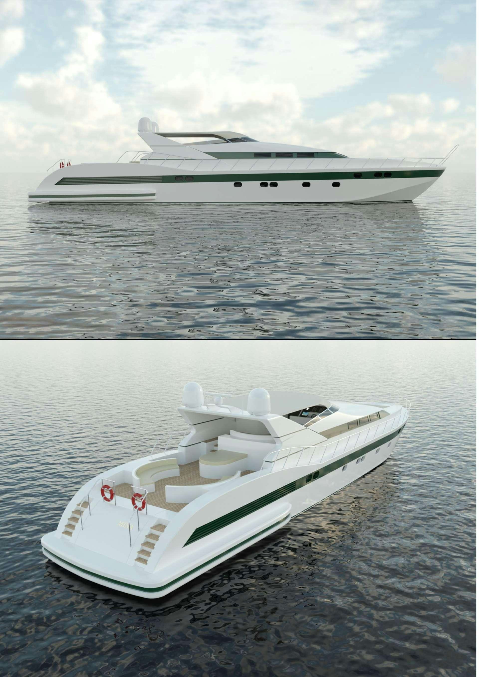 a boat on the water aboard MINA II Yacht for Charter