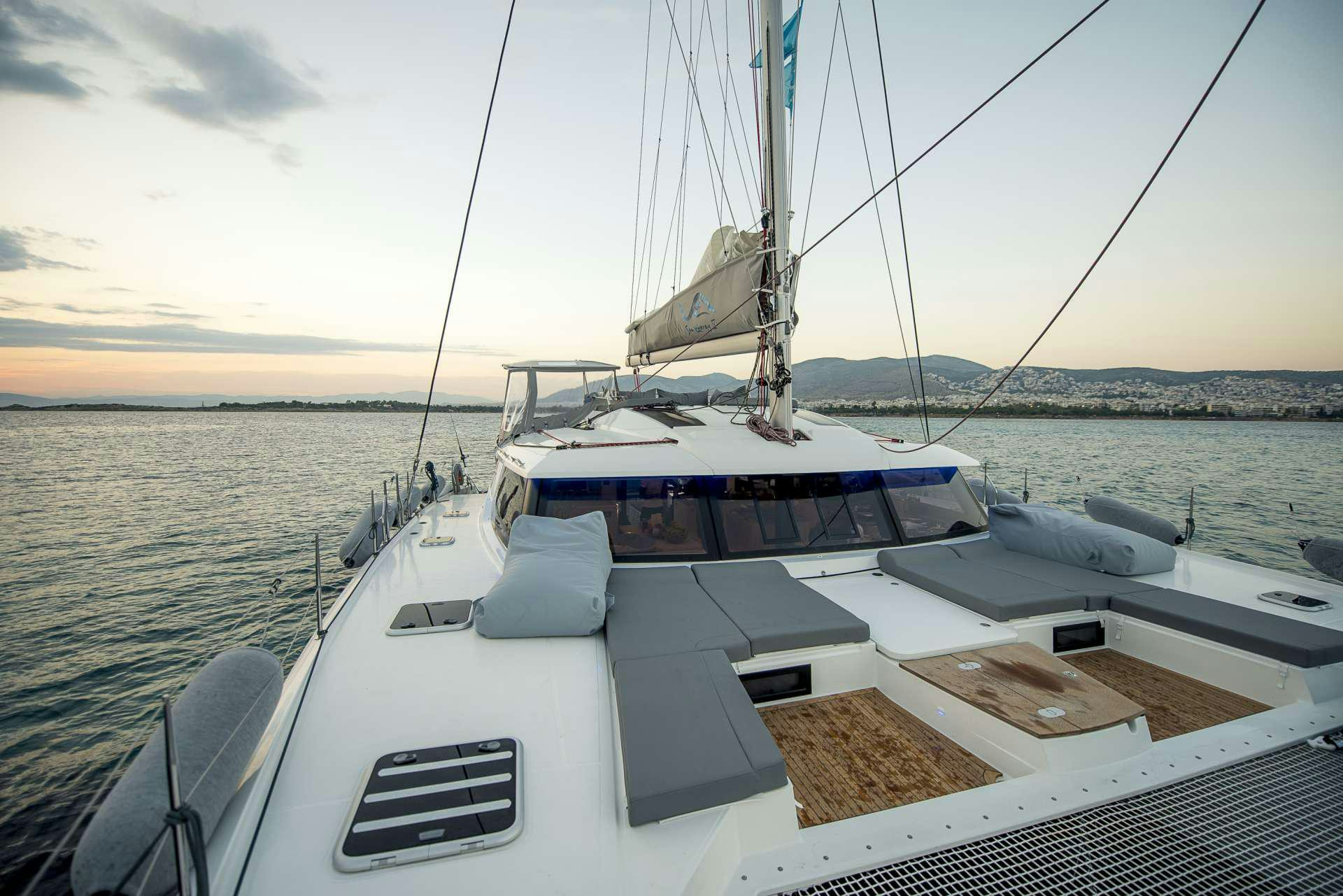 a boat on the water aboard Sea Energy V Yacht for Charter