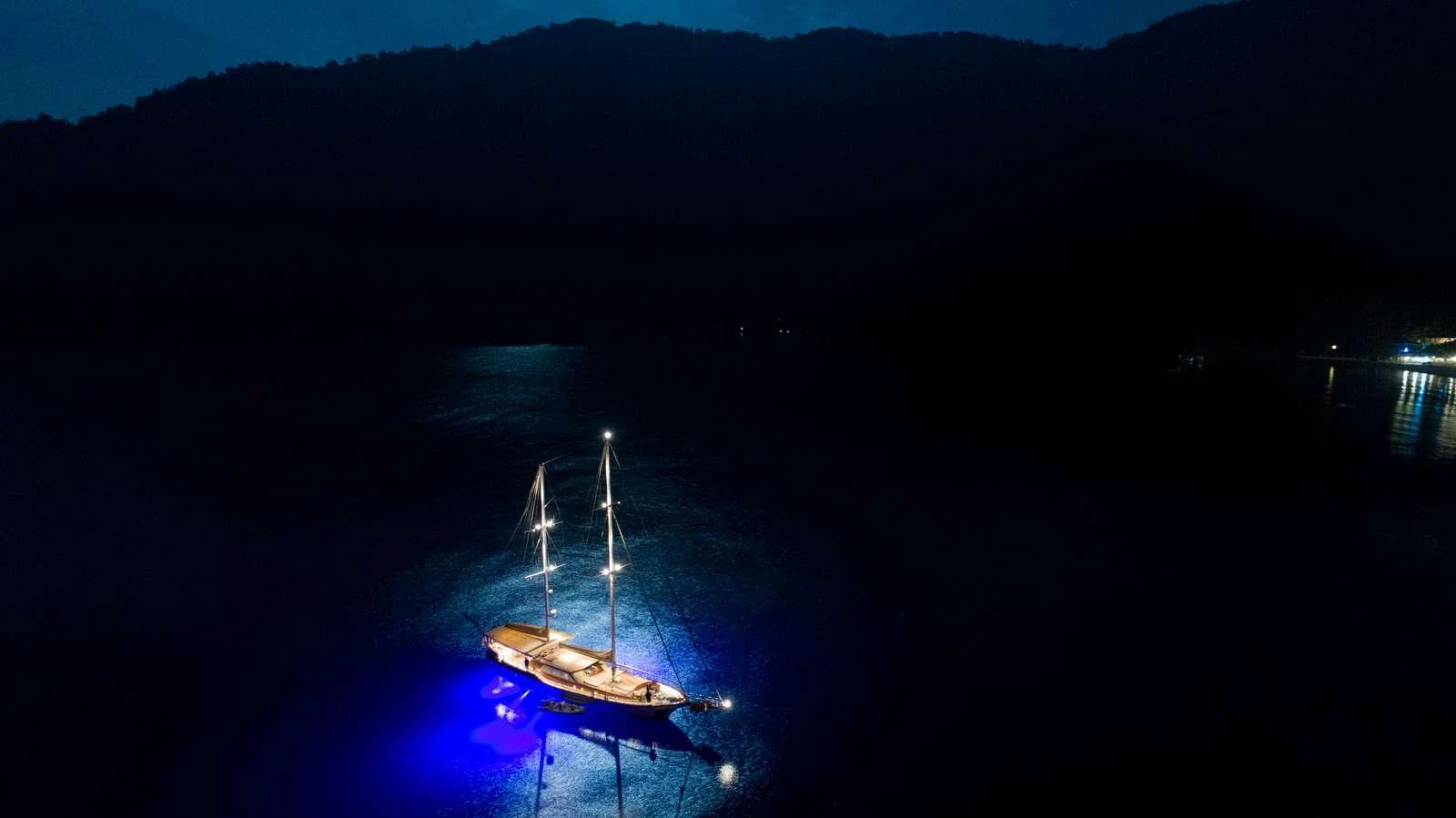 a boat in the water aboard ARABELLA Yacht for Charter