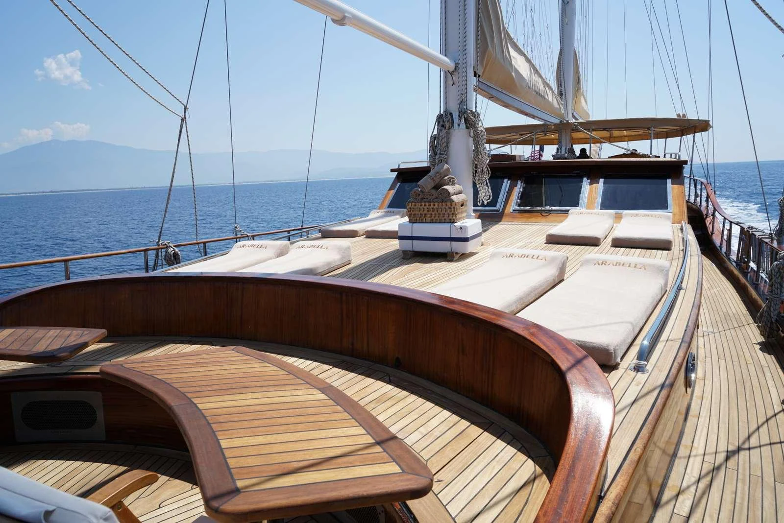 a boat on the water aboard ARABELLA Yacht for Charter