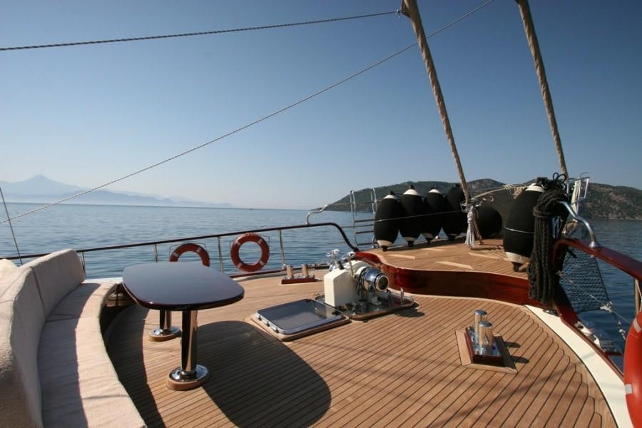 a boat on the water aboard MEIN SCHATZ Yacht for Charter