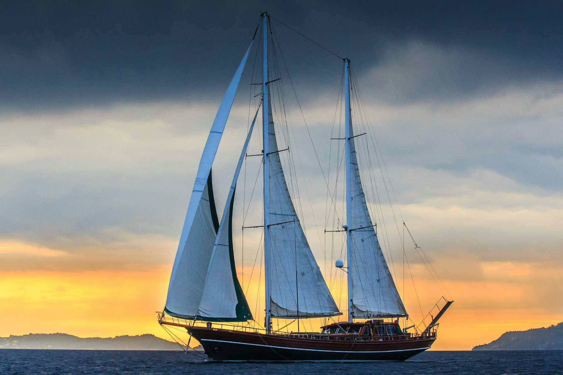 a sailboat on the water aboard Carpe Diem 7 Yacht for Charter