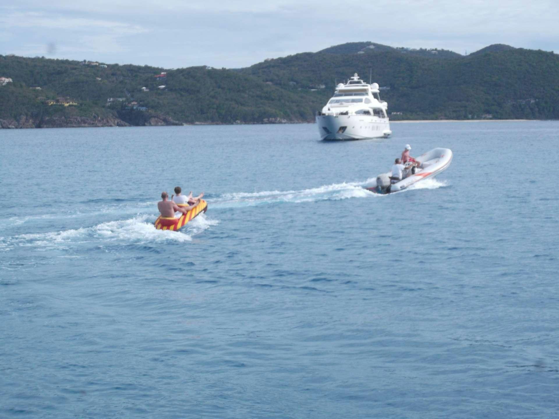 a group of people on a boat aboard FRENK Yacht for Charter