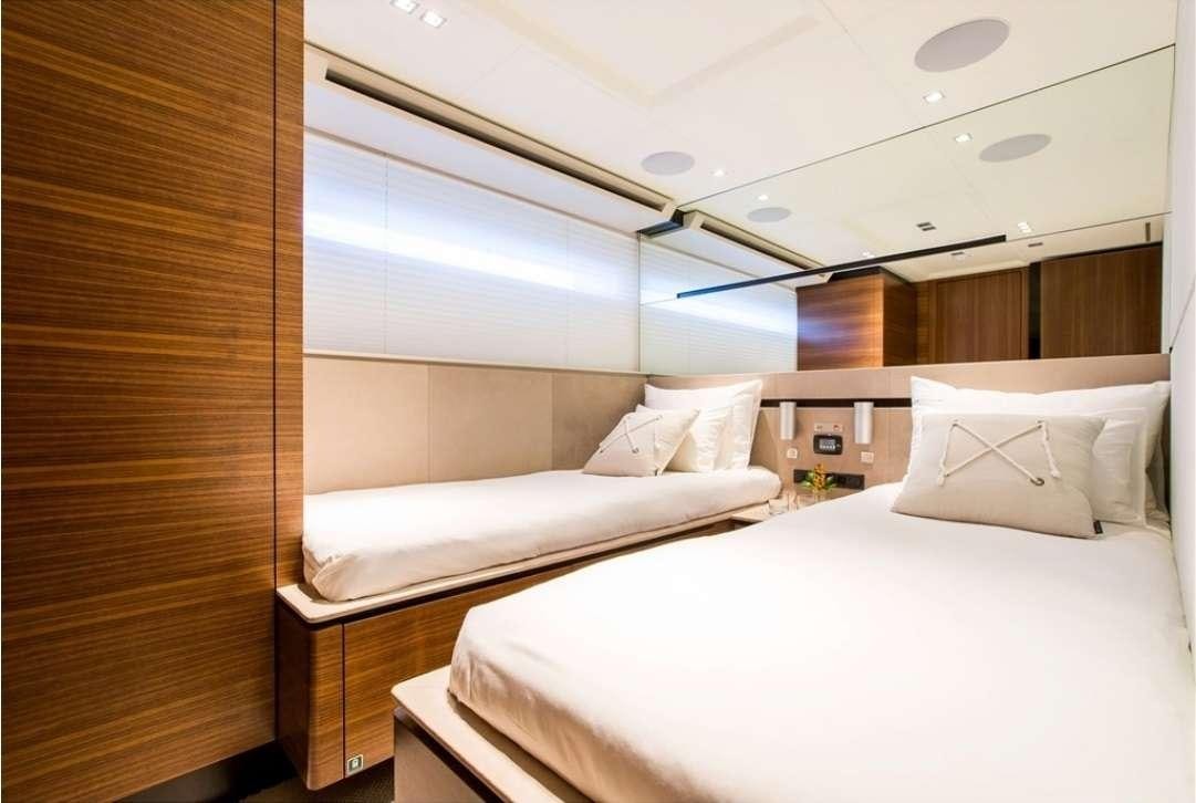 a room with two beds aboard KEROS ISLAND Yacht for Charter