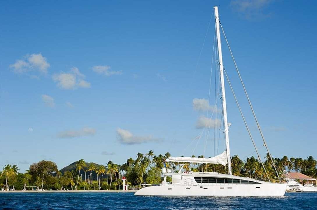 a boat in the water aboard BLUE GRYPHON Yacht for Charter