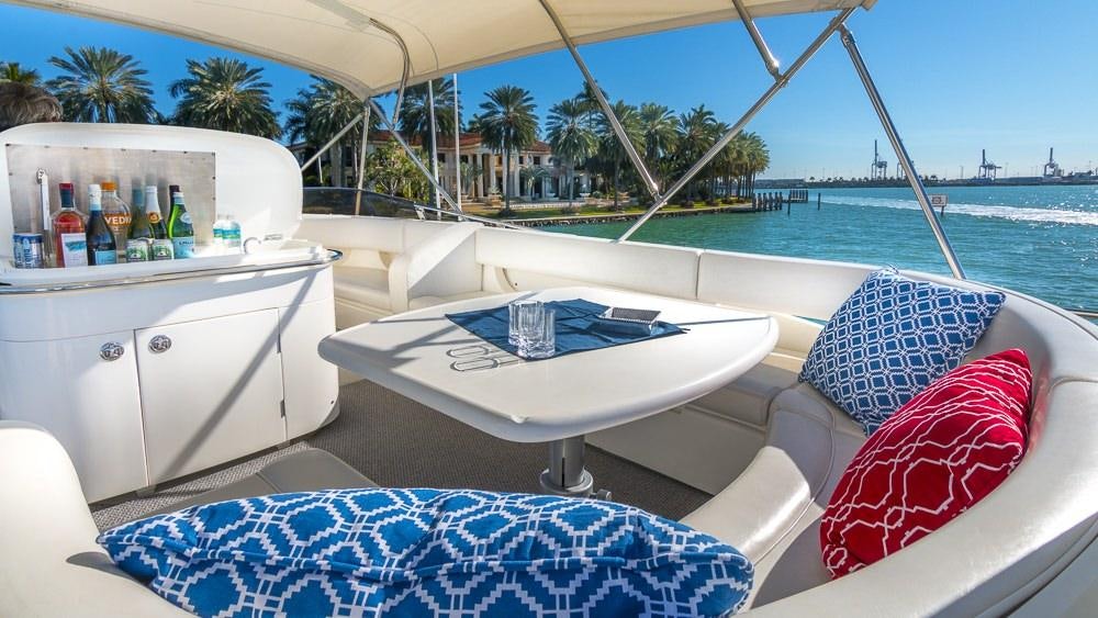 a white boat on a beach aboard ALL GOOD Yacht for Charter