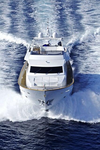a boat on the water aboard GIOE I Yacht for Charter
