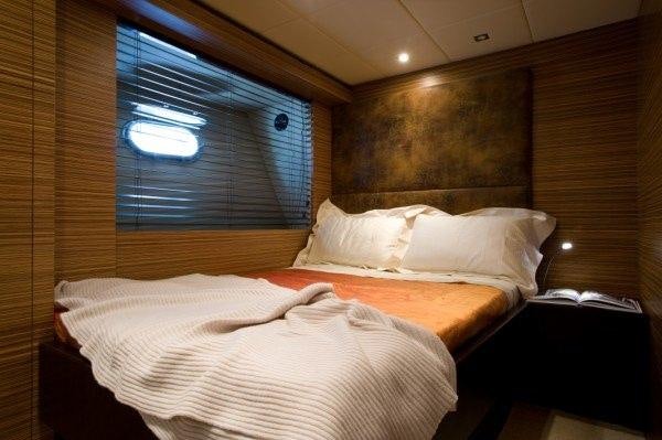 a room with two beds aboard GIOE I Yacht for Charter