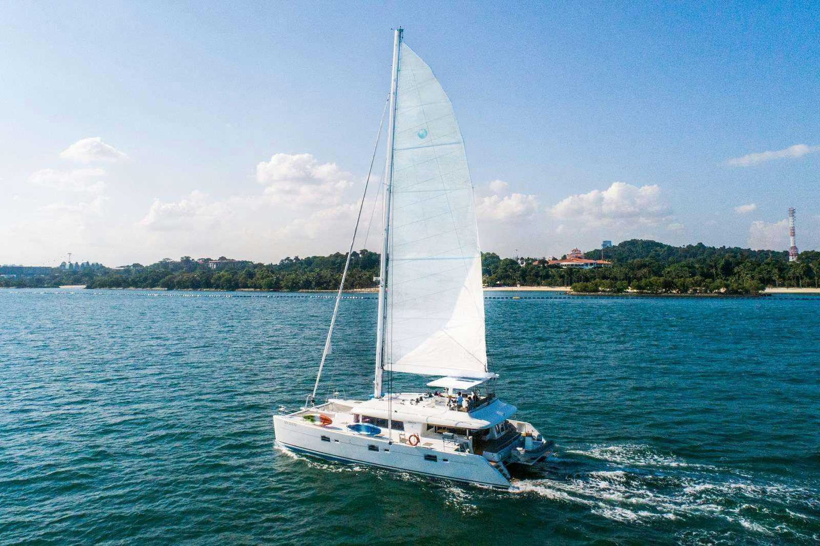 a sailboat on the water aboard JYOHANA Yacht for Charter