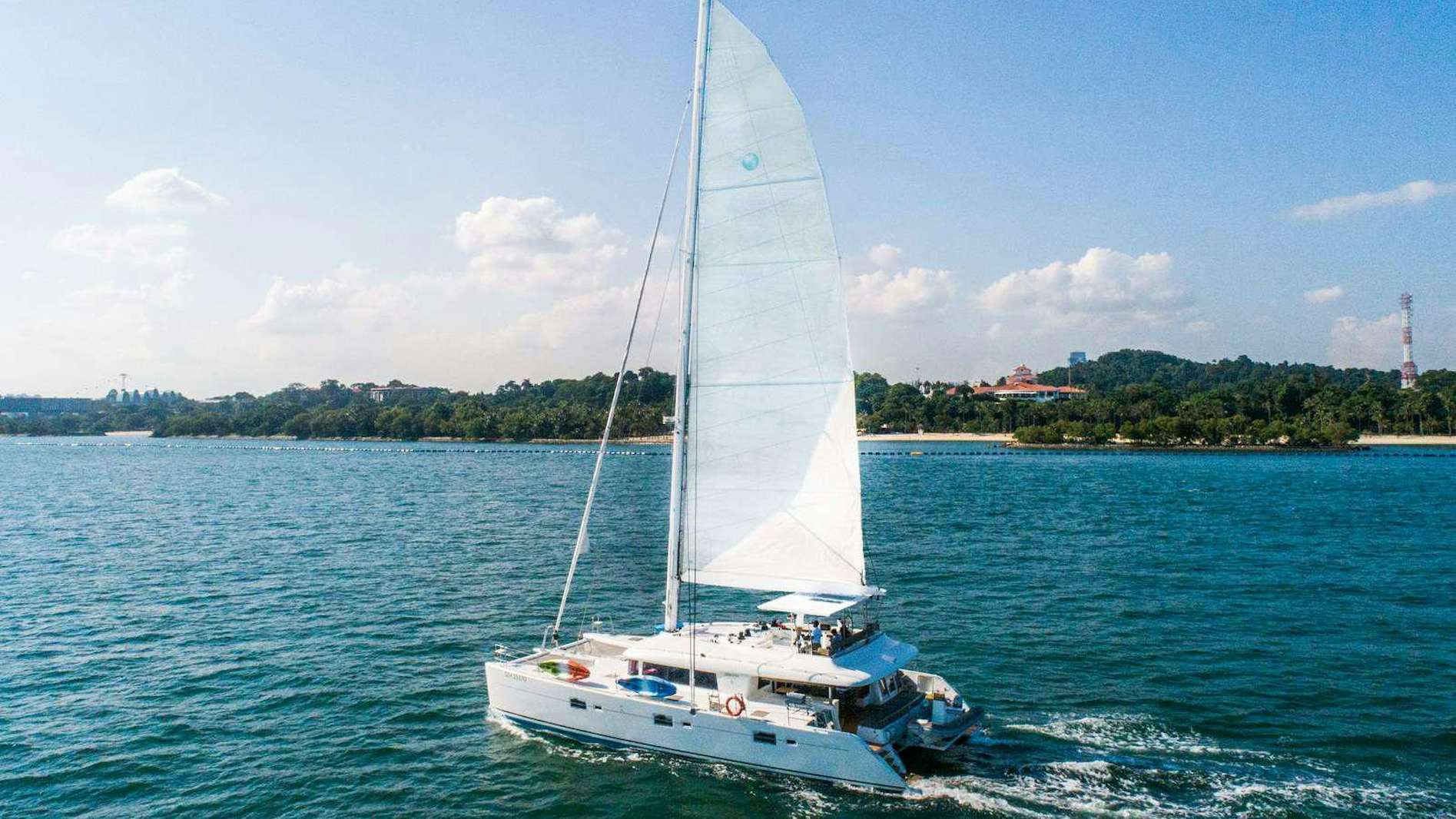 a sailboat on the water aboard JYOHANA Yacht for Charter
