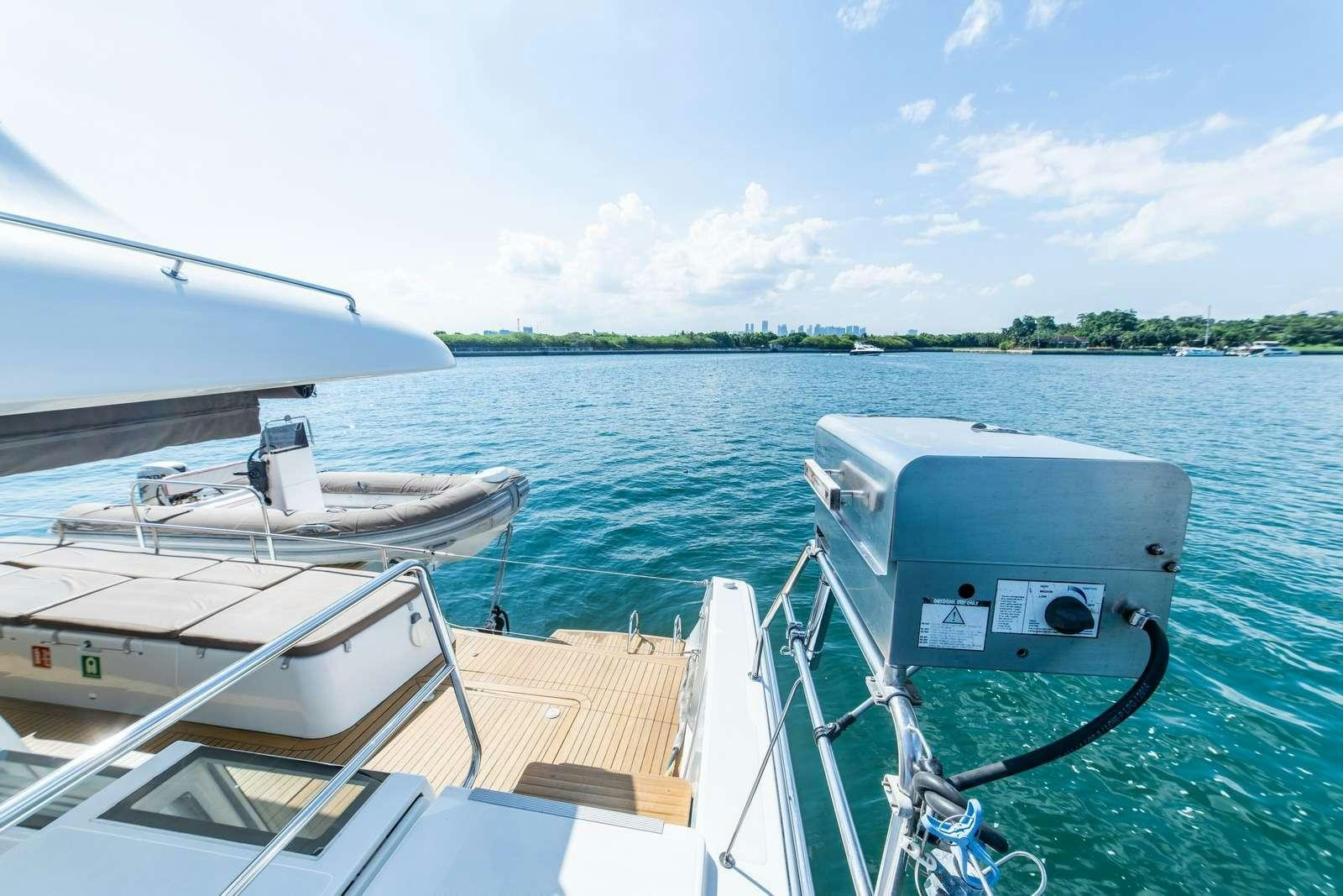 a boat on the water aboard JYOHANA Yacht for Charter
