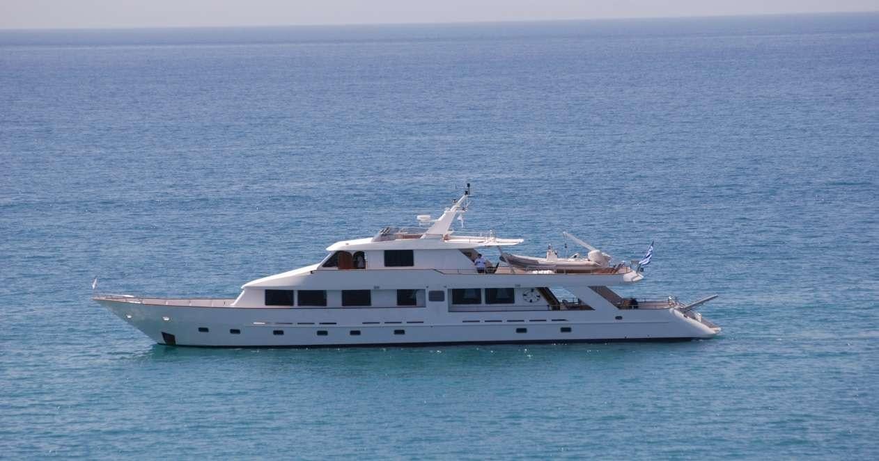 a boat in the water aboard K Yacht for Charter