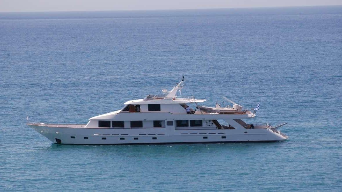 a boat in the water aboard ELENA Yacht for Charter
