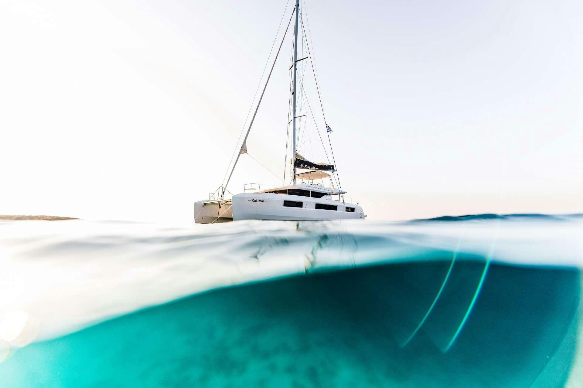 a boat in the water aboard KaLiMar Yacht for Charter