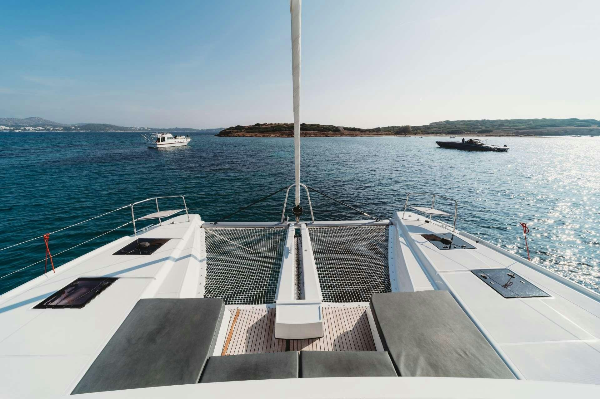 a boat on the water aboard KaLiMar Yacht for Charter