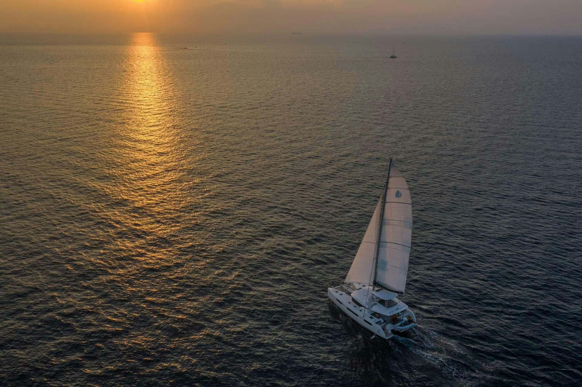 a sailboat on the water aboard KaLiMar Yacht for Charter