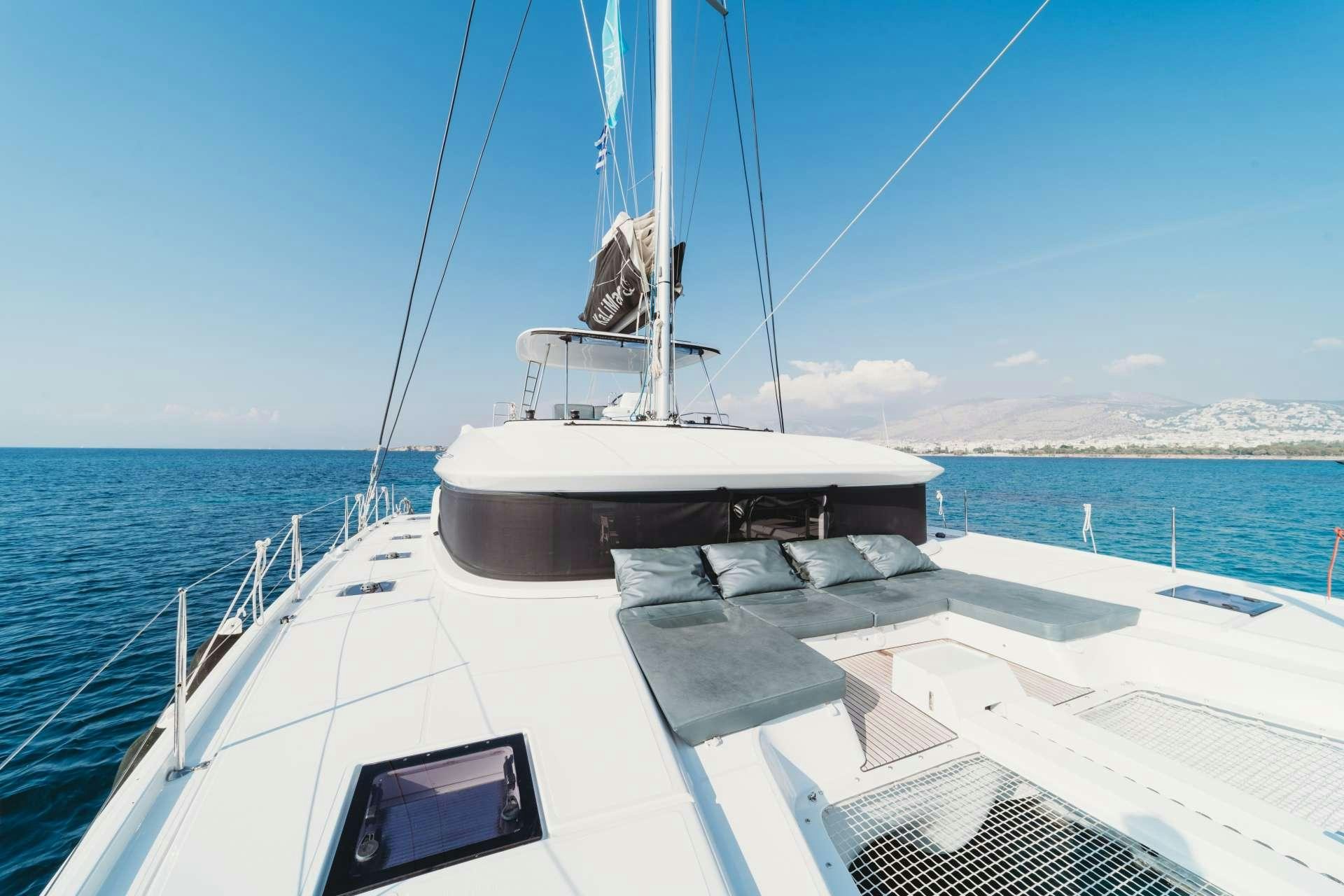 a boat on the water aboard KaLiMar Yacht for Charter