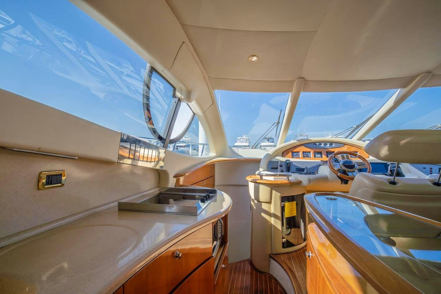 inside of a space shuttle aboard AFTER 8 Yacht for Charter